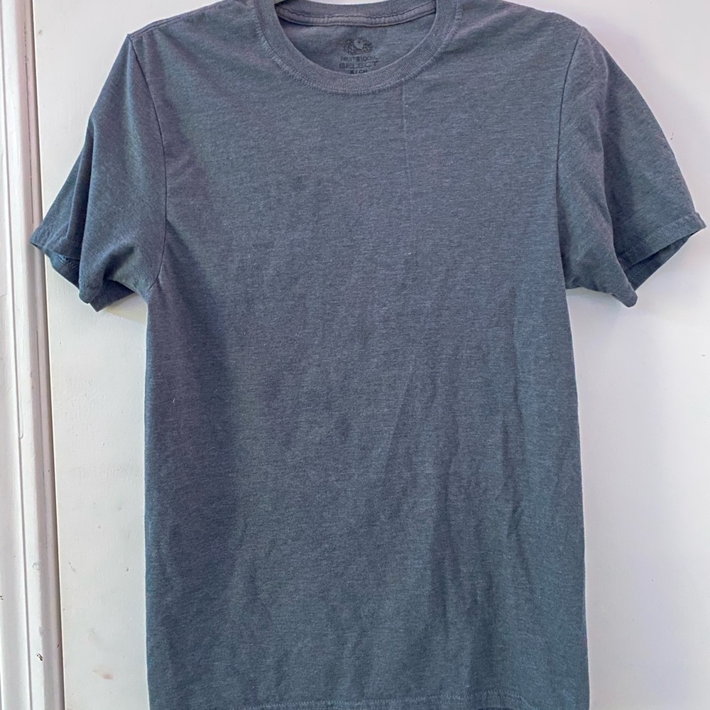 PLAIN UNISEX GREY TEE🤍